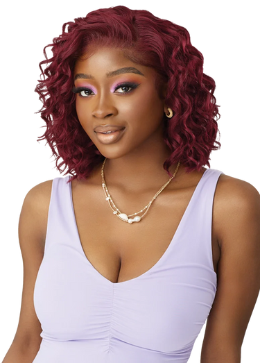 Outre Airtied Human Hair Blend Vanish HD+ Lace Front Wig HHB-Loose Deep 12 QLHBFHLD12